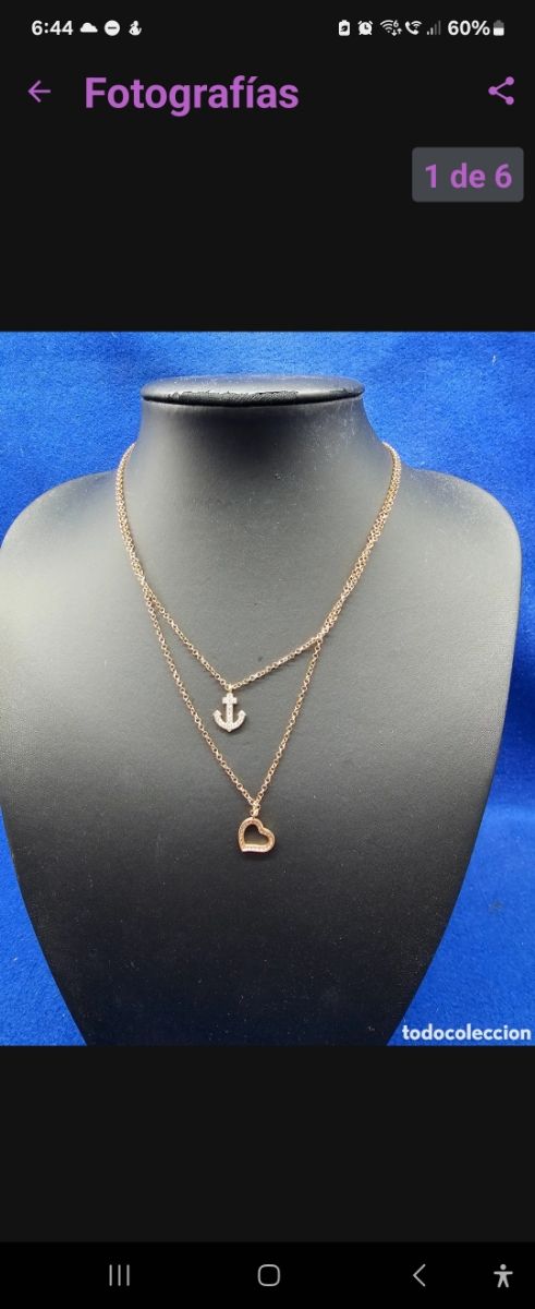 Collar de plata Checcarnini con baño de oro