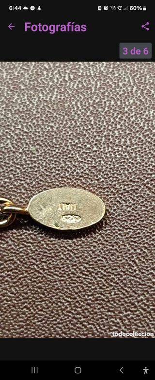 Collar de plata Checcarnini con baño de oro 