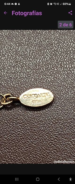 Collar de plata Checcarnini con baño de oro 