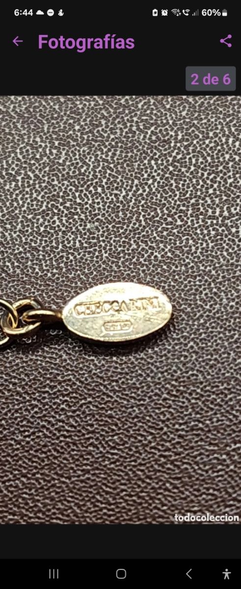 Collar de plata Checcarnini con baño de oro