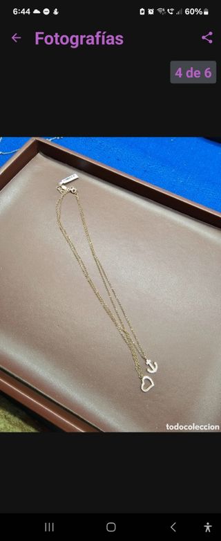 Collar de plata Checcarnini con baño de oro 