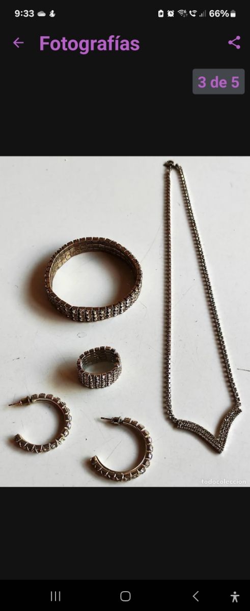 Conjunto en Plata contrastada