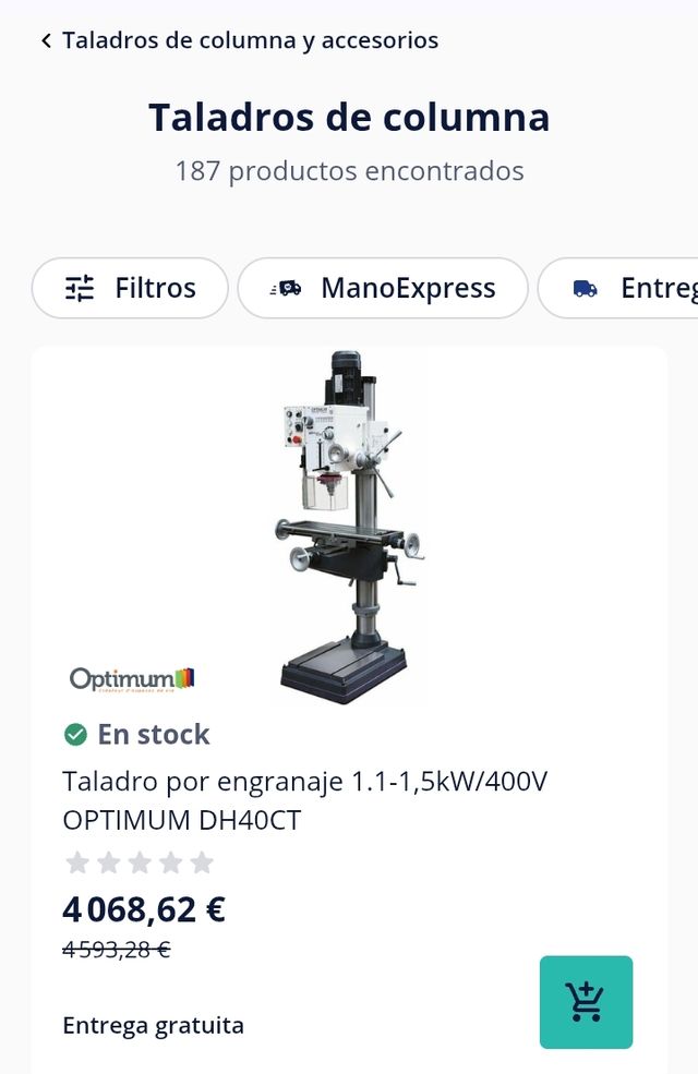 TALADRO FRESADORA OPTIMUN