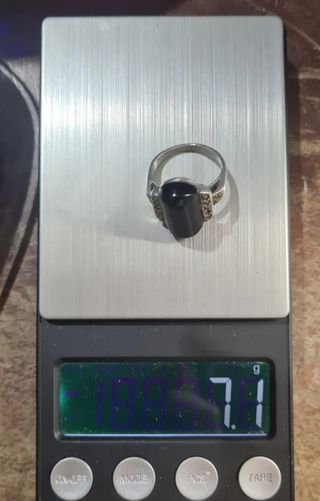 Anillo en Plata contrastada con Azab