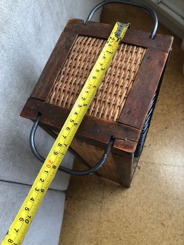 Porta CDS madera y ratan