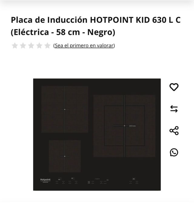 Placa de Inducción HOTPOINT KID 630 L C