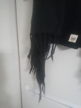 Chaleco con flecos mujer en negro