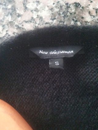 Chaleco con flecos mujer en negro