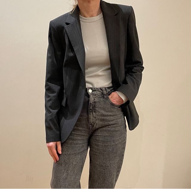Blazer gris raya diplomática