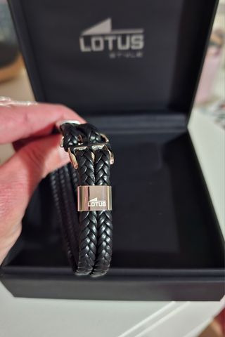 Pulsera ancla lotus de hombre