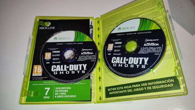Juego XBOX 360 Call of Dutty Ghosts