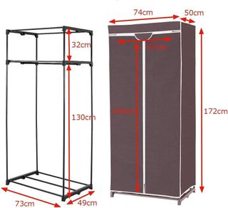 Armario de Tela Plegable 75x50x170cm