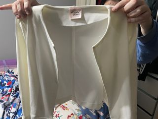 Chaqueta de niña bkanco roto torera 