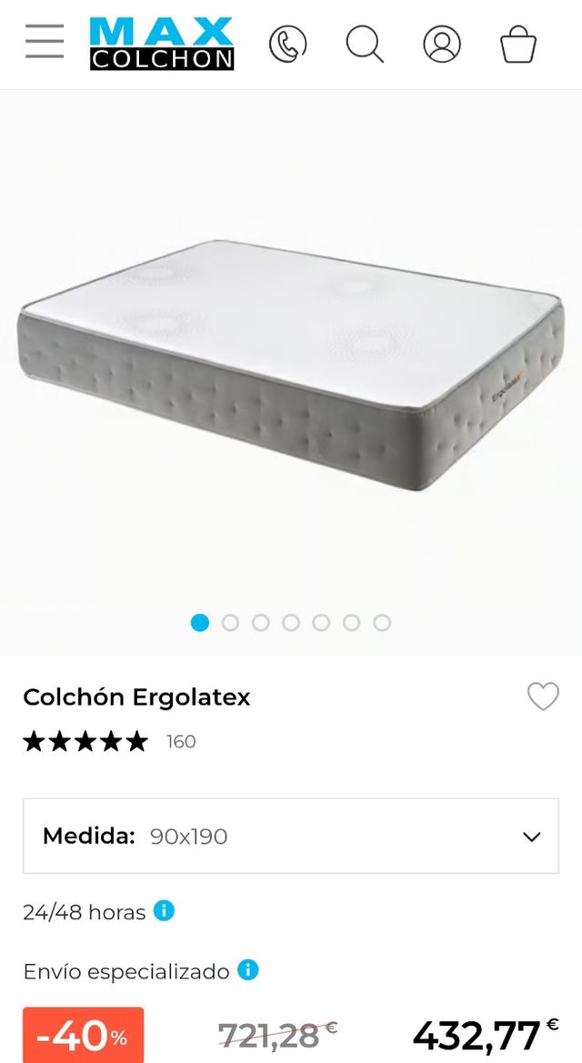 Colchón latex articulable nuevo