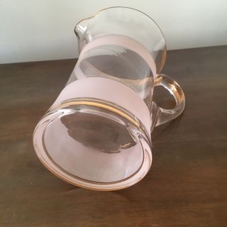 Brocca vetro parzialmente satinato vintage cm.23