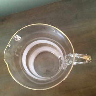 Brocca vetro parzialmente satinato vintage cm.23