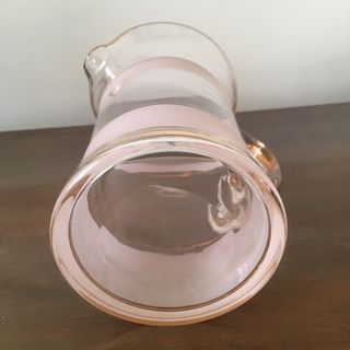 Brocca vetro parzialmente satinato vintage cm.23