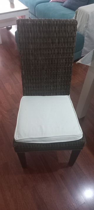 JUEGO DE 4 SILLAS MIMBRE