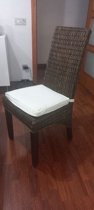 JUEGO DE 4 SILLAS MIMBRE