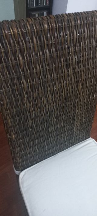JUEGO DE 4 SILLAS MIMBRE