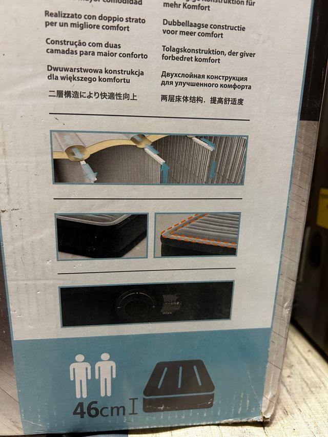 Intex colchon imflable 152 x 203 x 46 cm