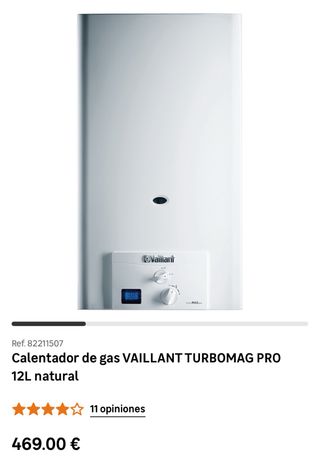 Termo de gas natural  Vaillant