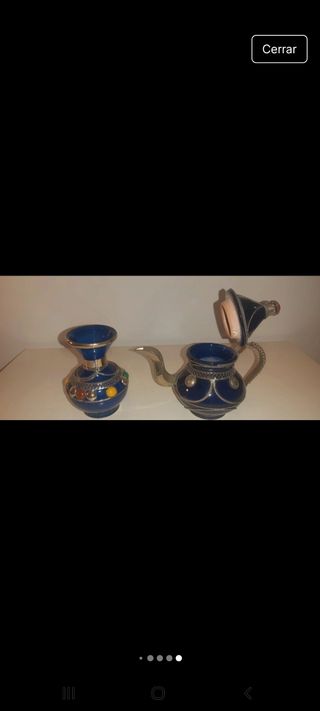 tetera y jarroncito marroquí 