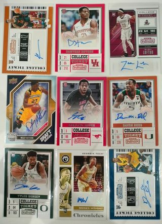Mega Lote de 45 cromos Autografos NBA. Autos Cards