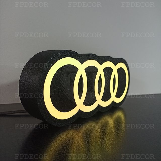 Audi com LED RGB! Caixa de luz! Decor