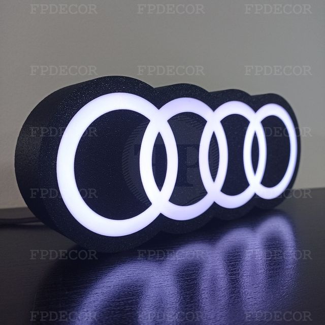 Audi com LED RGB! Caixa de luz! Decor