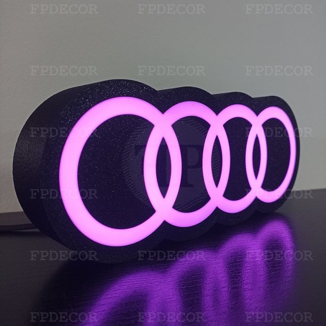Audi com LED RGB! Caixa de luz! Decor