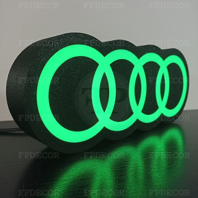 Audi com LED RGB! Caixa de luz! Decor
