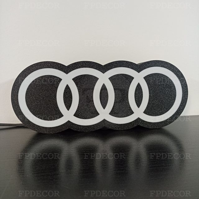Audi com LED RGB! Caixa de luz! Decor