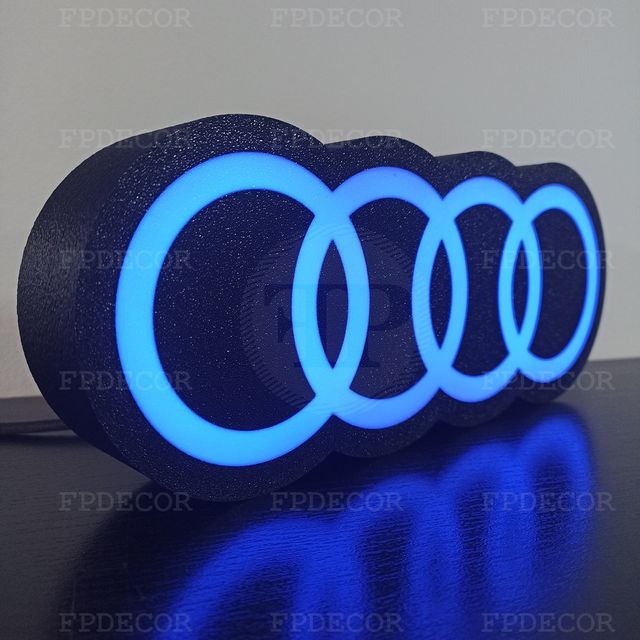 Audi com LED RGB! Caixa de luz! Decor