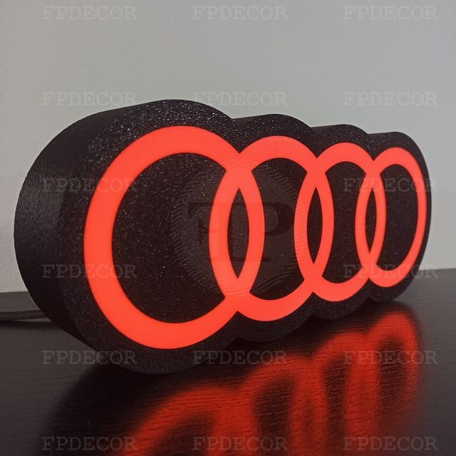Audi com LED RGB! Caixa de luz! Decor