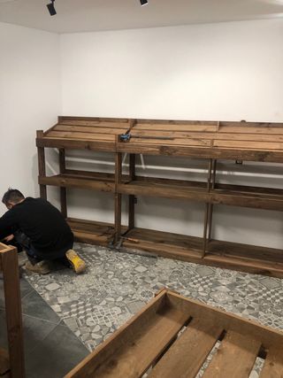 Estanterias para fruterias de madera