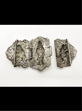 Hebilla de plata antigua. 1880