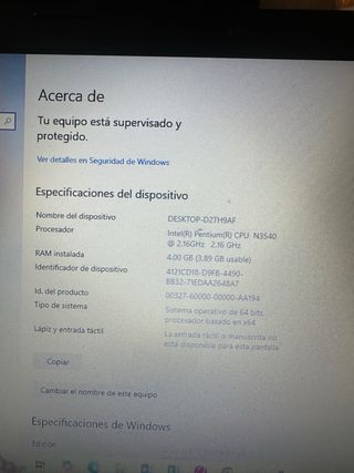 Ordenador lenovo