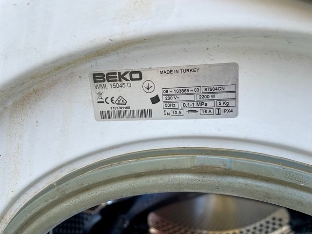 Despiece lavadora Beko Voluma X5 WML 15045 D