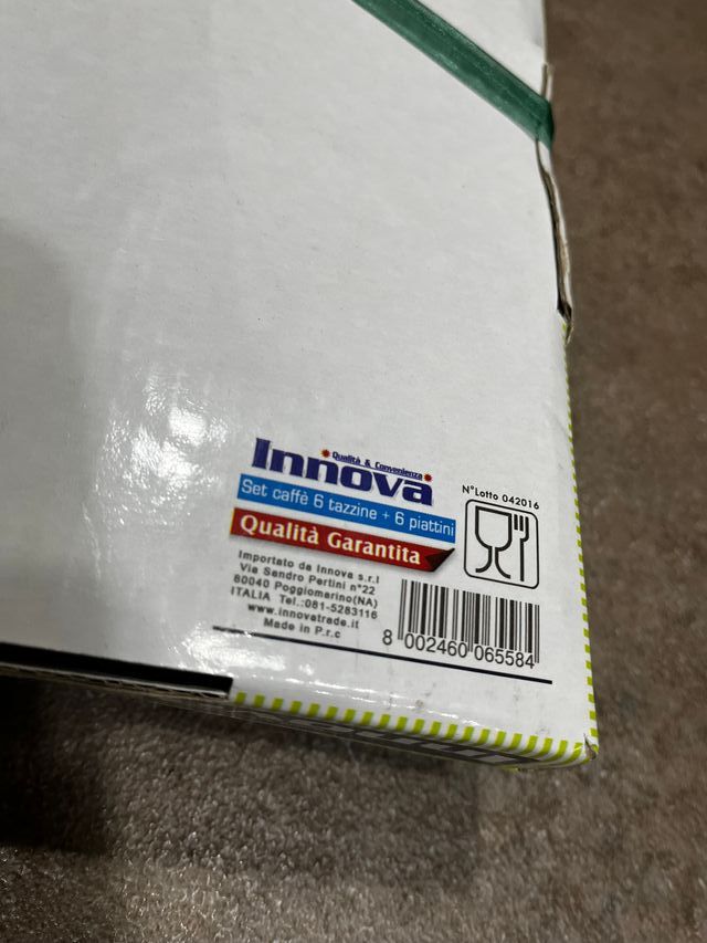 Set 6 tazzine da caffè