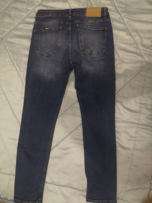 Pantalón vaquero azul slim talla 40