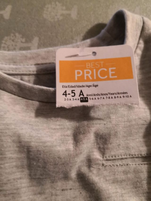 Maglietta maniche lunghe 4-5 anni