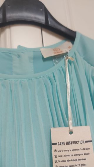 Vestido eventos fiesta ceremonia azul verdoso L-XL