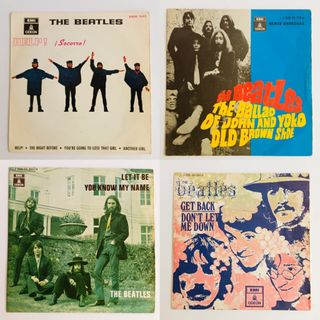 THE BEATLES. Cuatro Discos Vinilo 45 R.P.M..