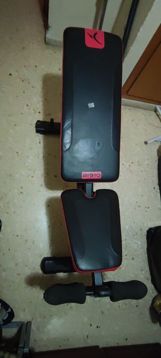 Kit de mancuernas + barra Z + banco