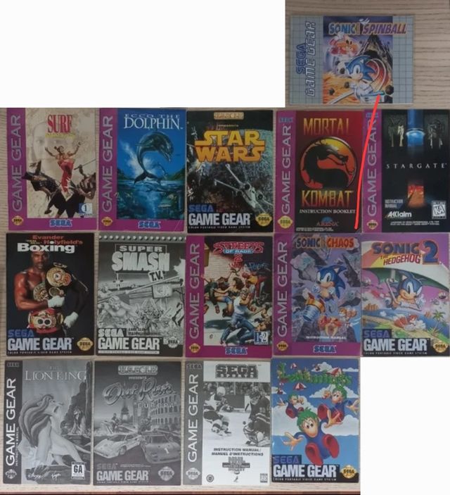 Lote manuales Game Gear