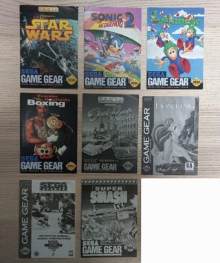 Lote manuales Game Gear