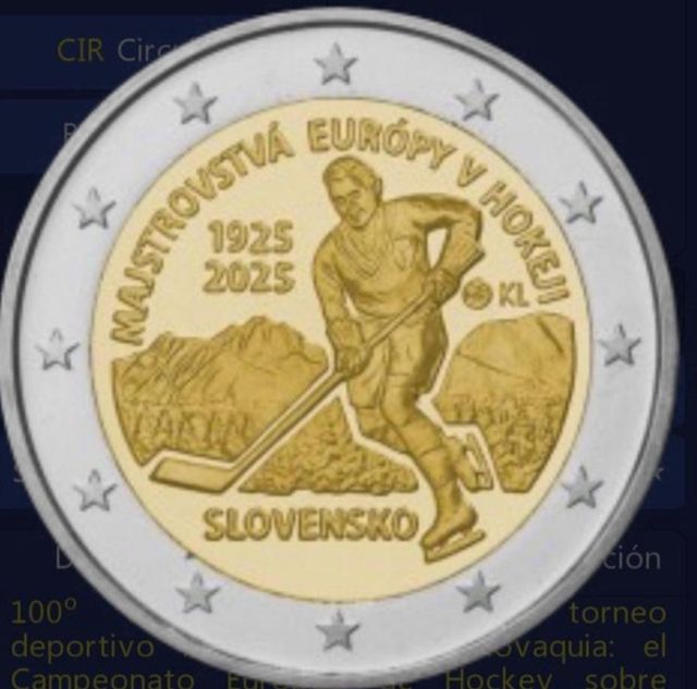 MONEDA 2€ CONM 🇸🇰 2025 HOCKEY