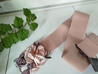 NUEVO. Cinturón rosa y chocolate