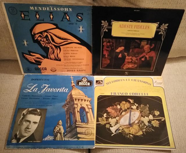 Lotto di 4 dischi in vinile LP - Coral